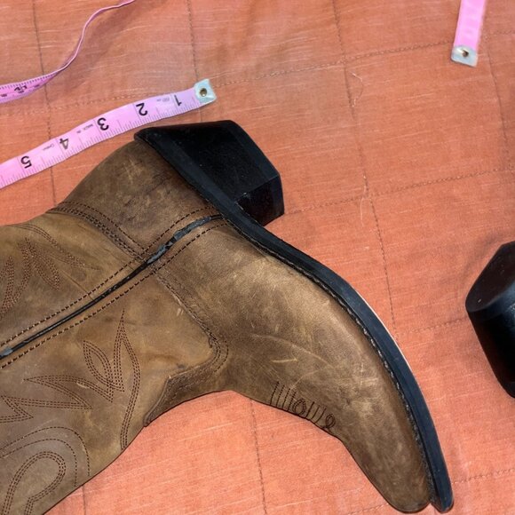 Durango Tan Leather Western Cowboy Boots Size 6.5 M Womens - Picture 8 of 11